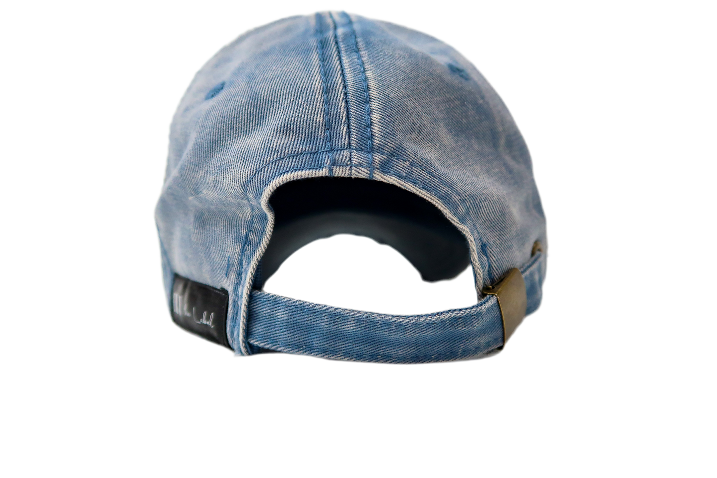 Sporty Women’s blue denim distressed hat acid wash 