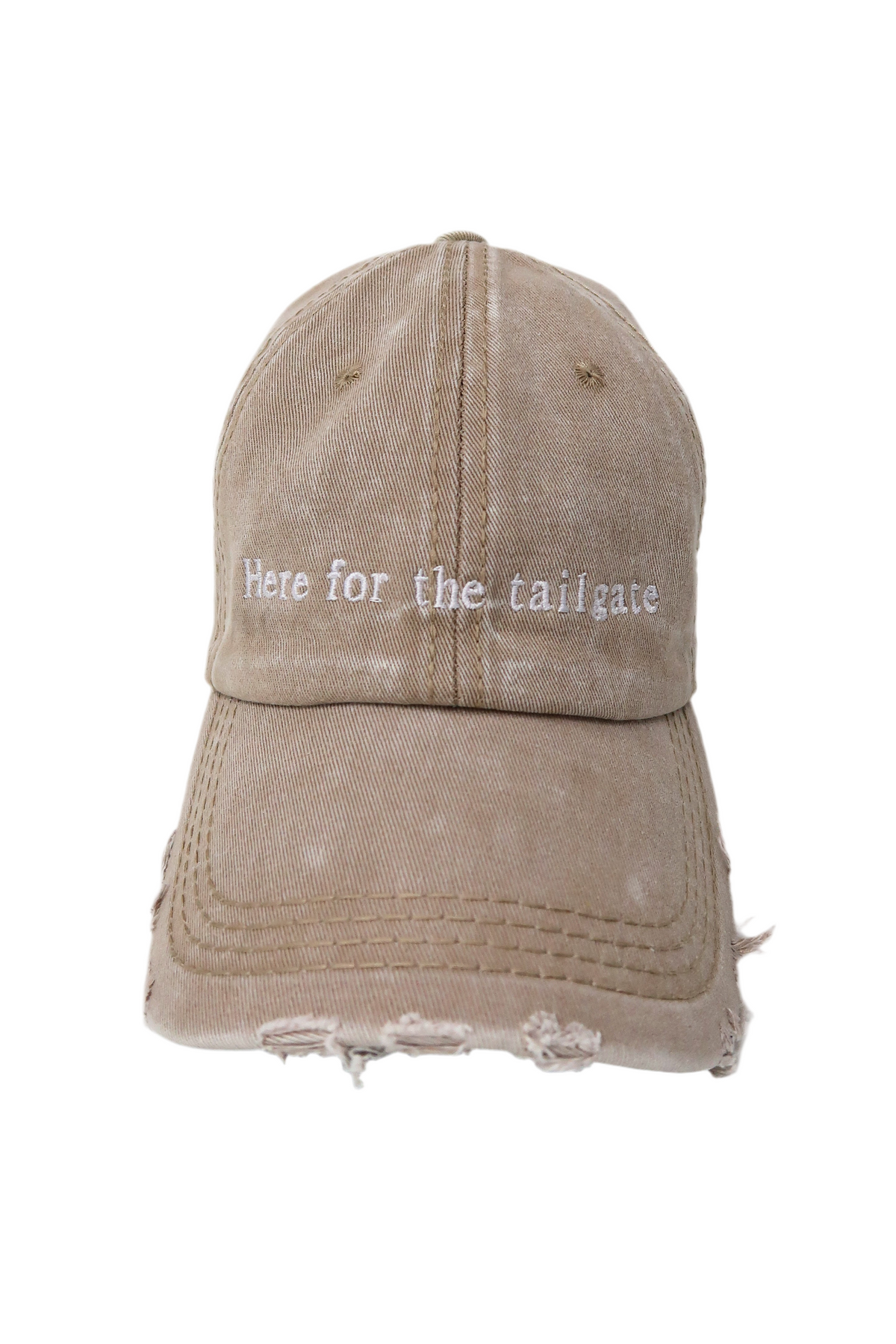 Beige Tailgates Touchdowns Trucker Hat with Bling Tailgate Unstructured Trucker Hat – Colosseum Athletics main image 4